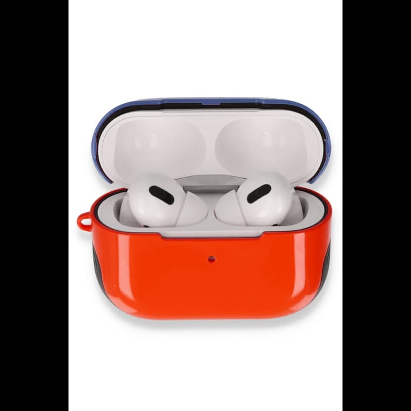 Newface Apple Airpods Pro (1.nesil) 3in1 Kılıf - Kırmızı-Lacivert