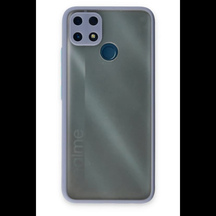 Newface Realme C25 Kılıf Montreal Silikon Kapak - Gri