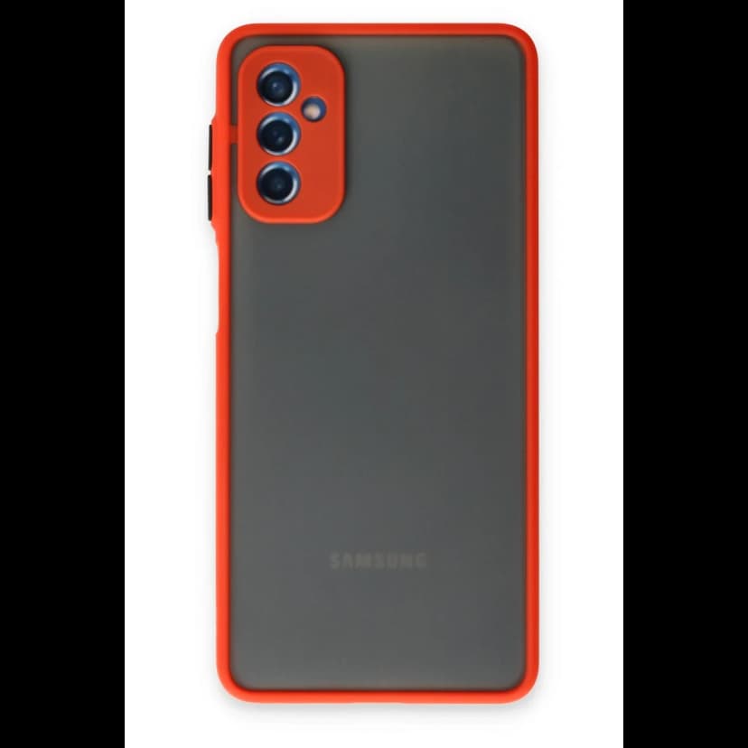 Newface Samsung Galaxy M52 5G Kılıf Montreal Silikon Kapak - Kırmızı