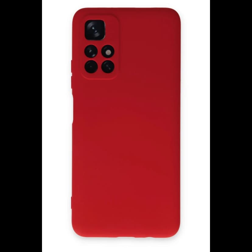 Newface Xiaomi Redmi Note 11T Kılıf Nano içi Kadife Silikon - Kırmızı
