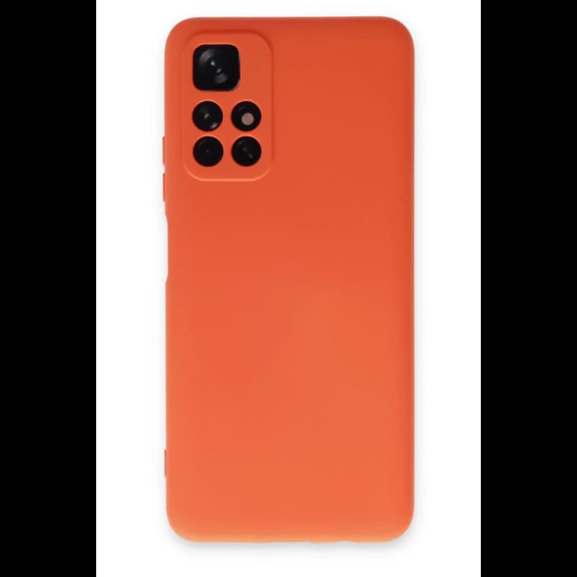 Newface Xiaomi Redmi Note 11T Kılıf Nano içi Kadife Silikon - Turuncu