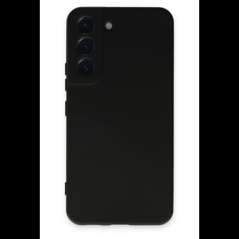 Newface Samsung Galaxy S22 Kılıf Nano içi Kadife Silikon - Siyah