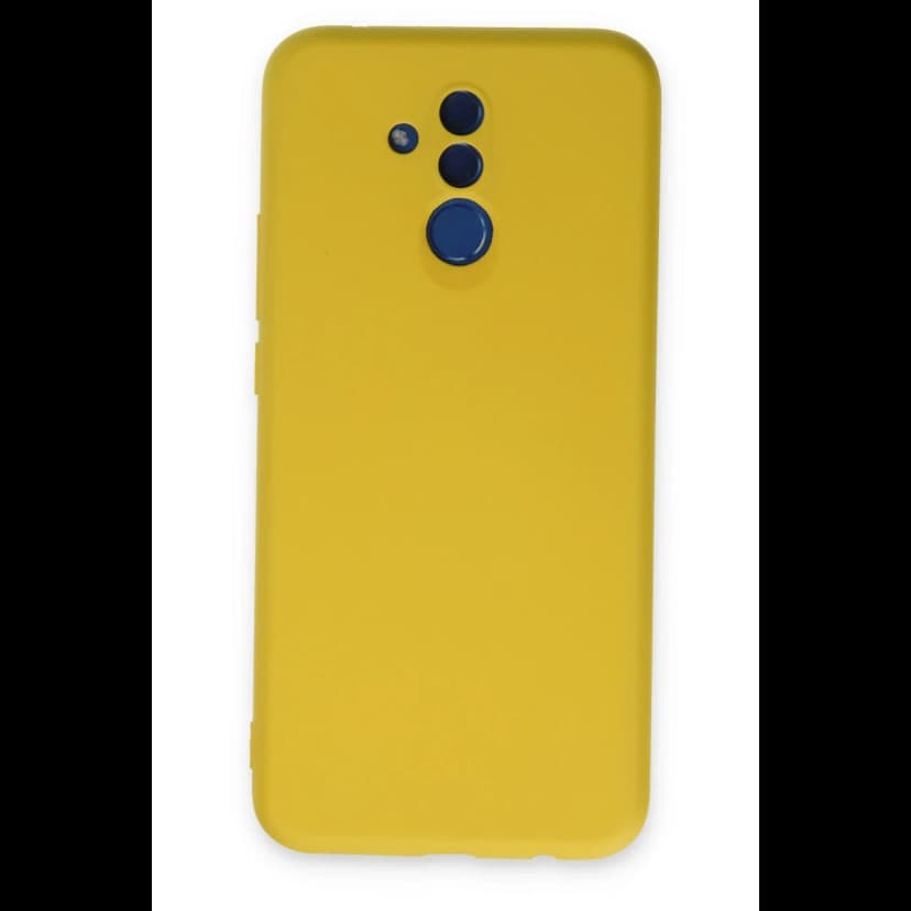 Newface Huawei Mate 20 Lite Kılıf Nano içi Kadife Silikon - Sarı