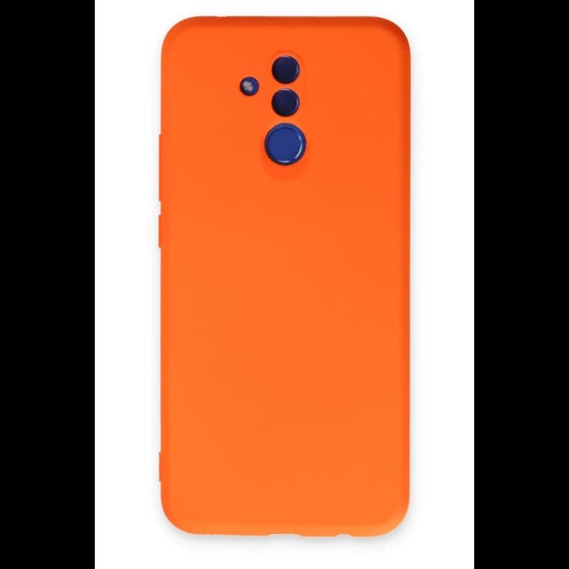 Newface Huawei Mate 20 Lite Kılıf Nano içi Kadife Silikon - Turuncu