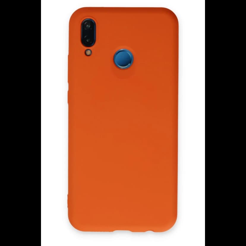 Newface Huawei P20 Lite Kılıf Nano içi Kadife Silikon - Turuncu