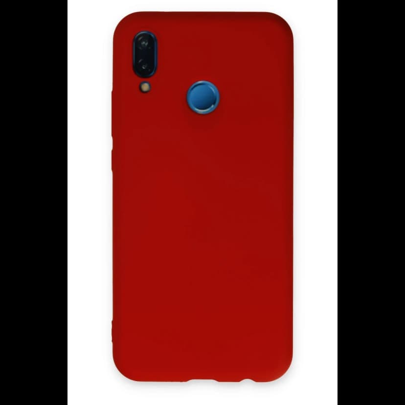 Newface Huawei P20 Lite Kılıf Nano içi Kadife Silikon - Kırmızı