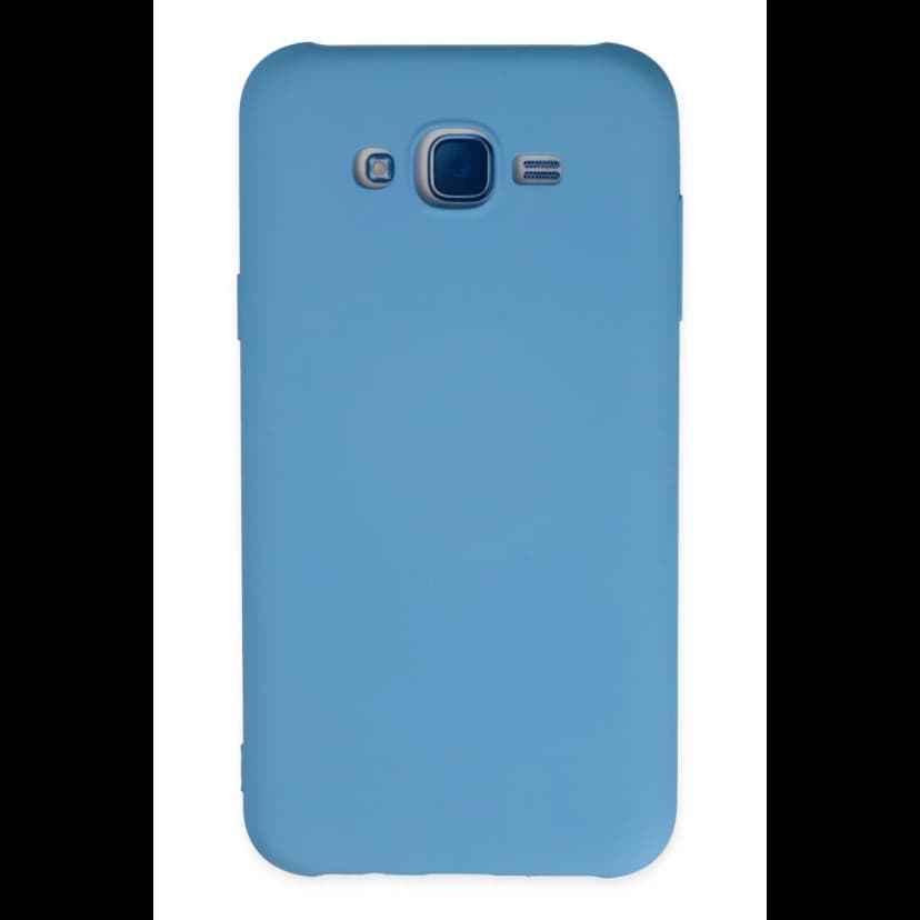 Newface Samsung Galaxy J7 Kılıf Nano içi Kadife Silikon - Mavi