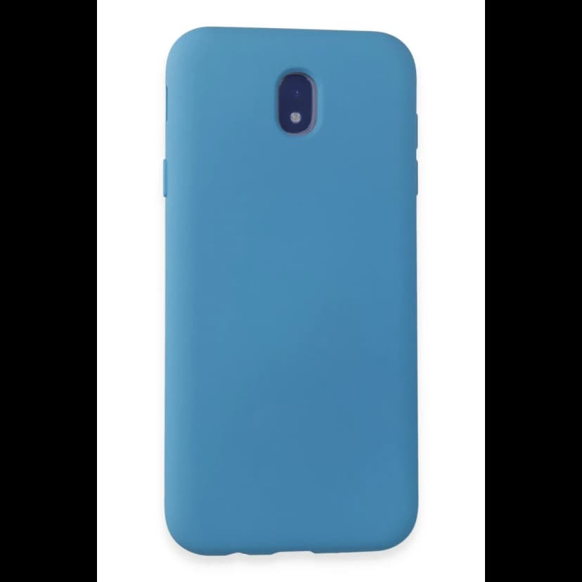 Newface Samsung Galaxy J7 Pro / J730 Kılıf Nano içi Kadife Silikon - Mavi