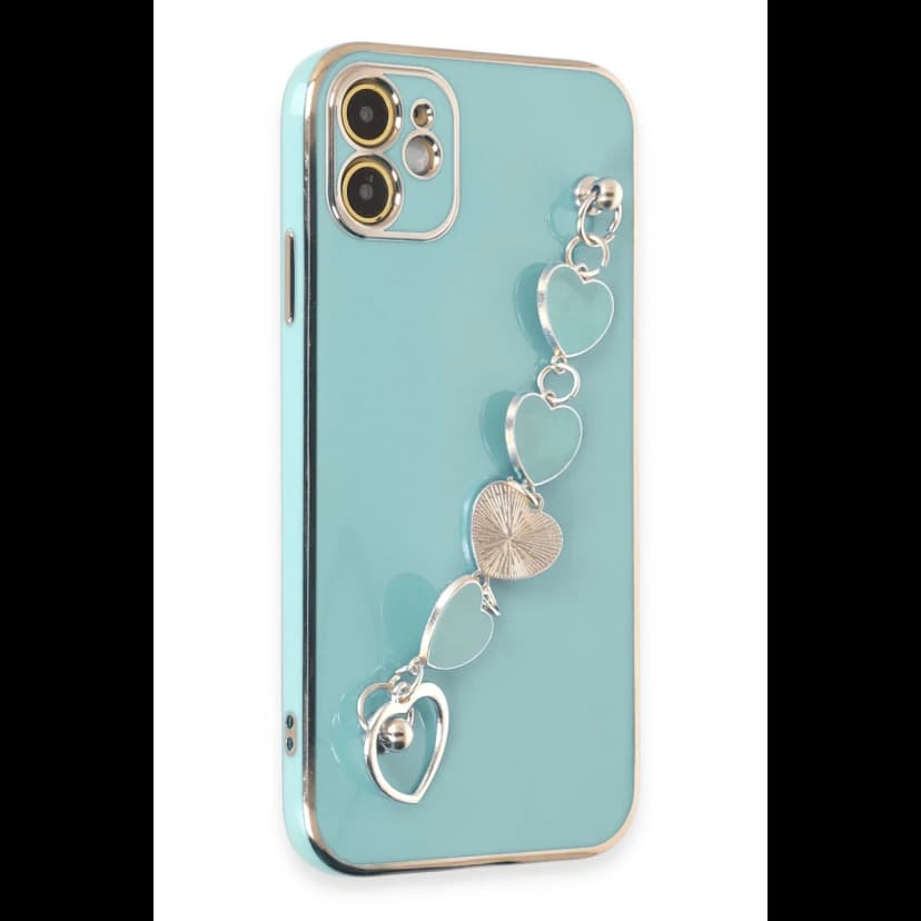 Newface Apple iPhone 12 Kılıf Esila Silikon - Su Yeşili
