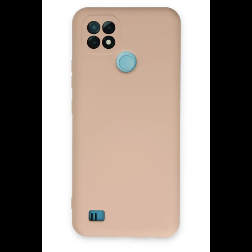 Newface Realme C21 Kılıf Nano içi Kadife Silikon - Pudra