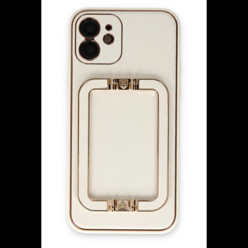 Newface Apple iPhone 12 Kılıf Coco Elit Kapak - Beyaz