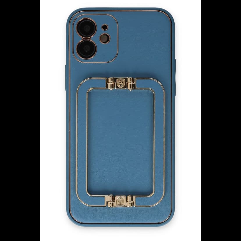 Newface Apple iPhone 12 Kılıf Coco Elit Kapak - Mavi