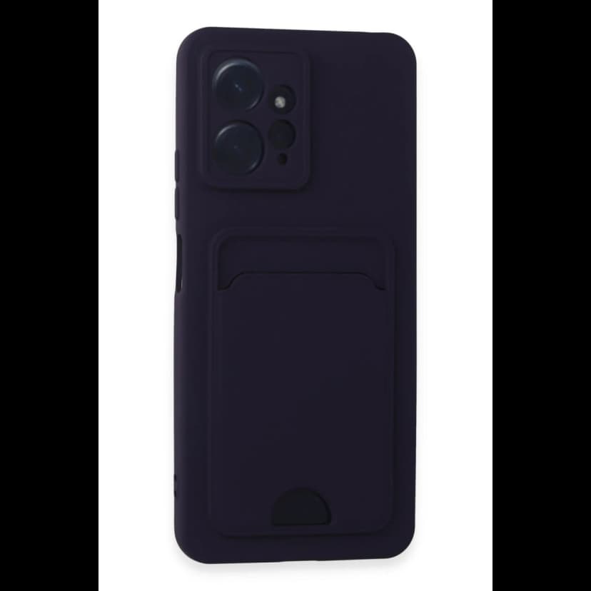 Newface Xiaomi Redmi Note 12 4G Kılıf Kelvin Kartvizitli Silikon - Derin Mor
