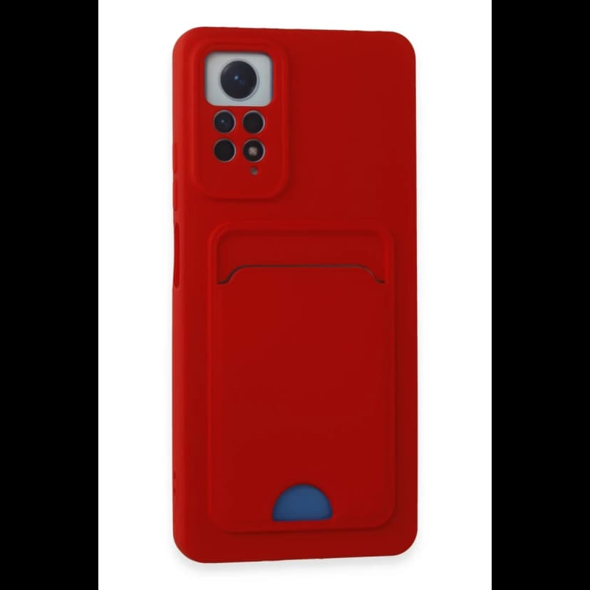 Newface Xiaomi Redmi Note 12 Pro 4G Kılıf Kelvin Kartvizitli Silikon - Kırmızı