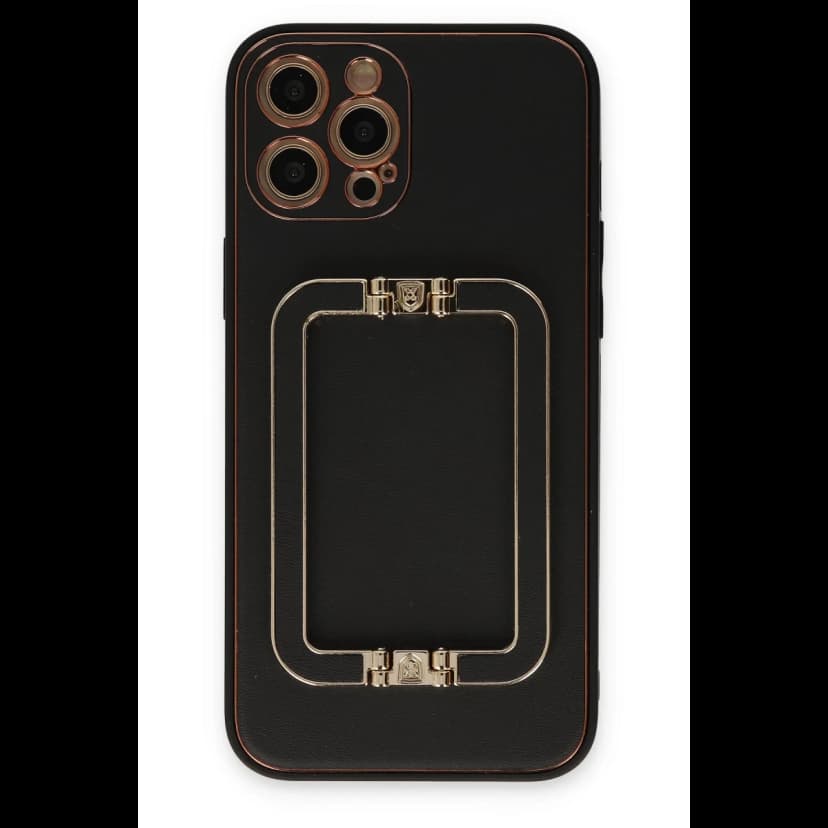 Newface Apple iPhone 12 Pro Max Kılıf Coco Elit Kapak - Siyah