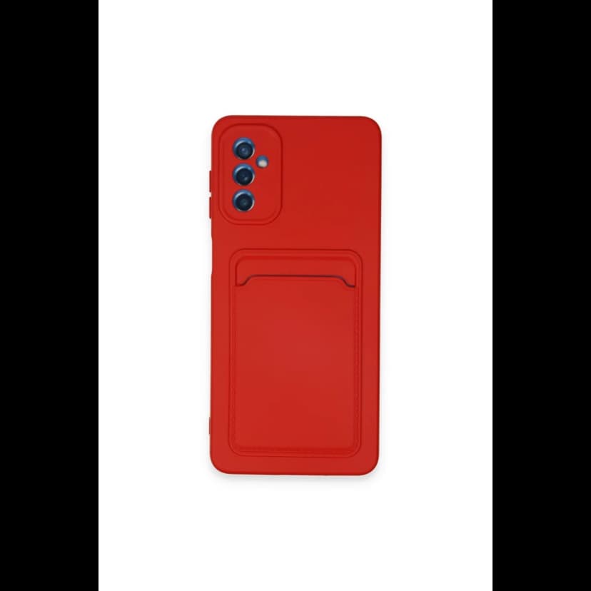 Newface Samsung Galaxy A14 4G Kılıf Kelvin Kartvizitli Silikon - Kırmızı