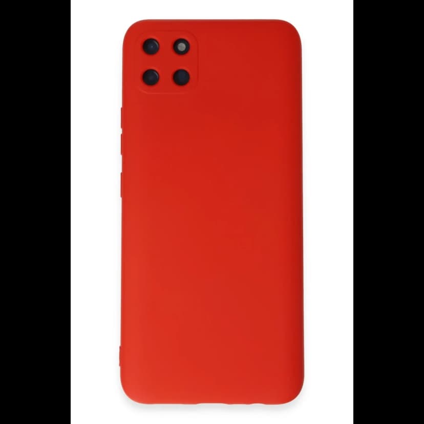 Newface Realme C11 Kılıf Nano içi Kadife Silikon - Kırmızı