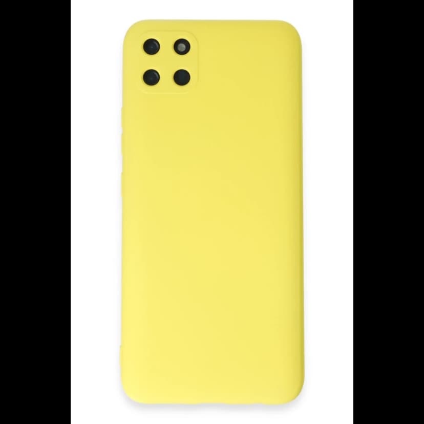 Newface Realme C11 Kılıf Nano içi Kadife Silikon - Sarı