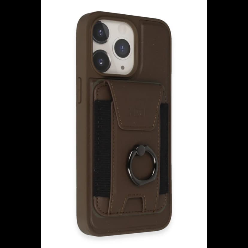 HDD Apple iPhone 15 Pro HBC-228 Havana Magnet Kartvizitli Kapak - Titan Gri