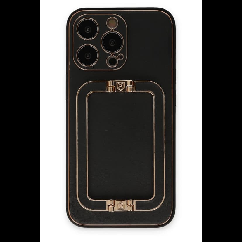 Newface Apple iPhone 13 Pro Max Kılıf Coco Elit Kapak - Siyah