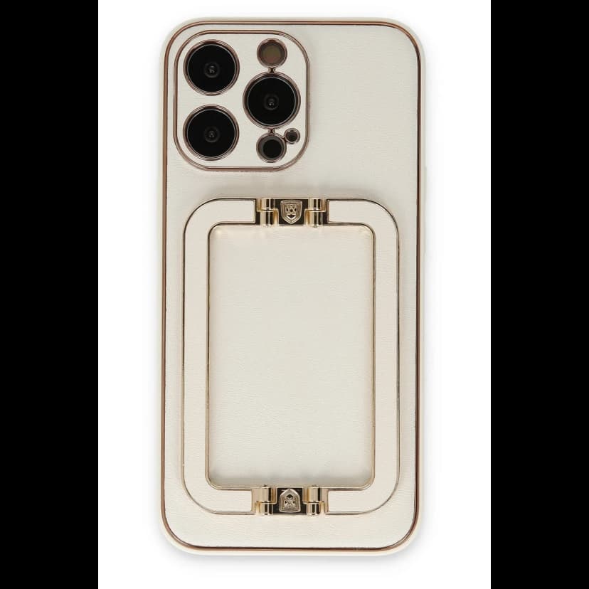 Newface Apple iPhone 13 Pro Max Kılıf Coco Elit Kapak - Beyaz
