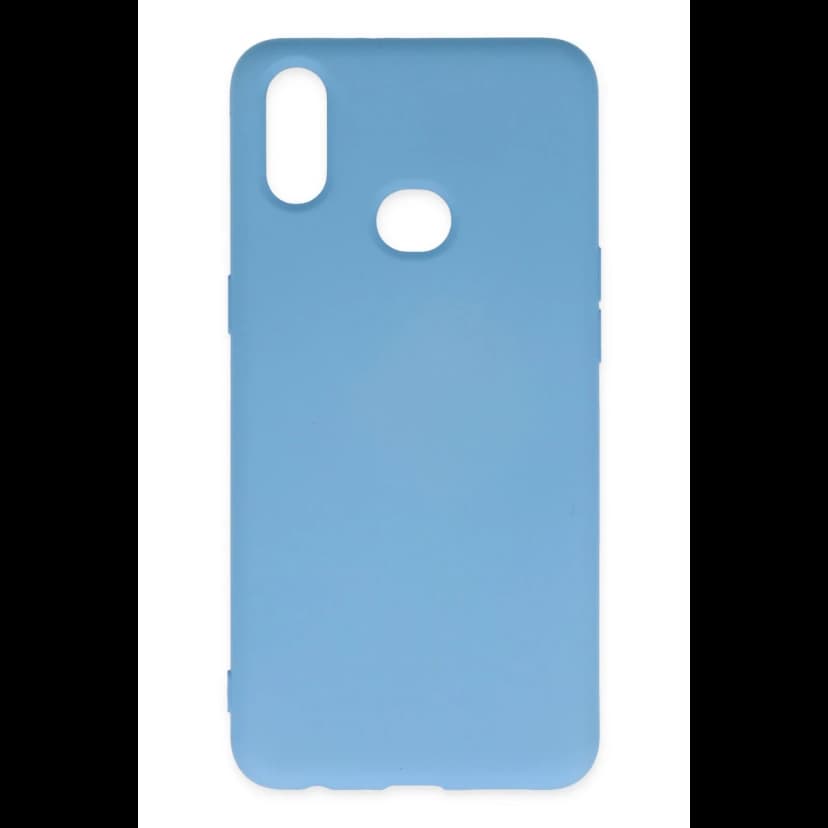Newface Samsung Galaxy A10S Kılıf Nano içi Kadife Silikon - Mavi
