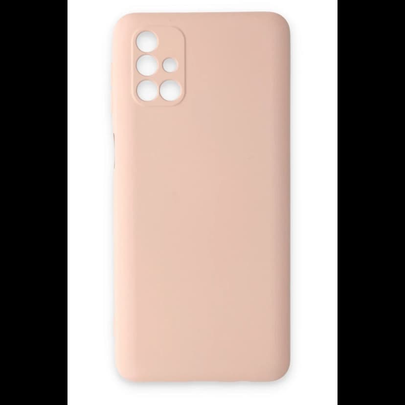 Newface Samsung Galaxy M31S Kılıf Nano içi Kadife Silikon - Pudra