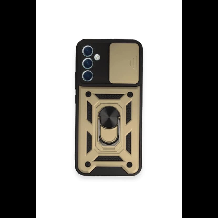 Newface Samsung Galaxy A54 5G Kılıf Pars Lens Yüzüklü Silikon - Gold