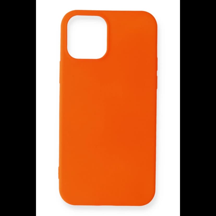 Newface Apple iPhone 12 Mini Kılıf First Silikon - Turuncu
