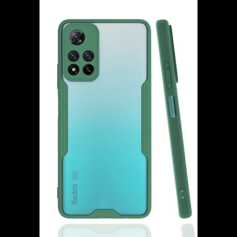 Newface Xiaomi Redmi Note 11 Pro Plus 5G Kılıf Platin Silikon - Yeşil