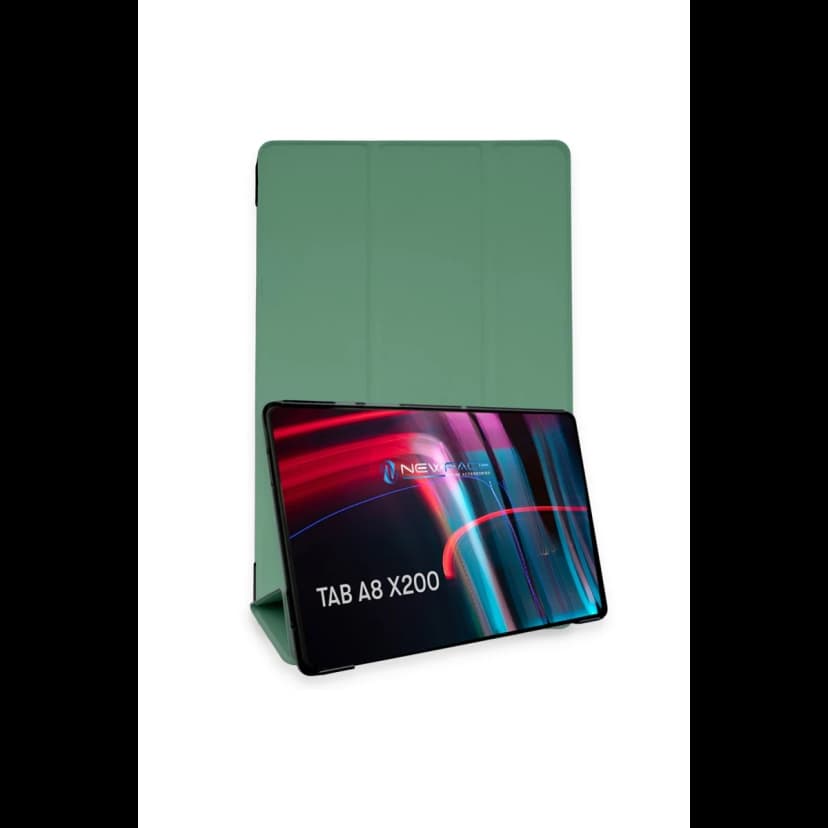 Newface Samsung Galaxy X200 Tab A8 10.5 Kılıf Tablet Smart Kılıf - Koyu Yeşil