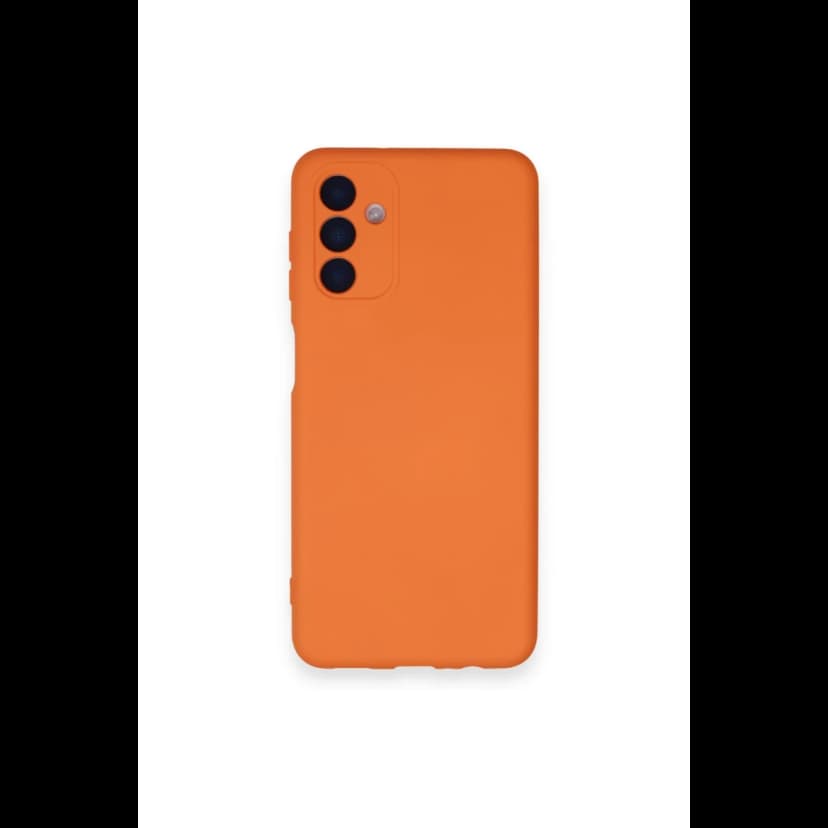 Newface Samsung Galaxy A14 4G Kılıf Nano içi Kadife Silikon - Turuncu