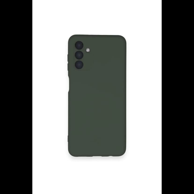 Newface Samsung Galaxy A14 4G Kılıf Nano içi Kadife Silikon - Koyu Yeşil