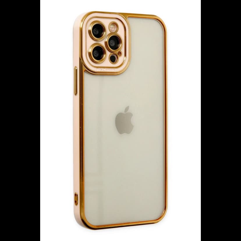 Newface Apple iPhone 12 Pro Kılıf Liva Lens Silikon - Rose