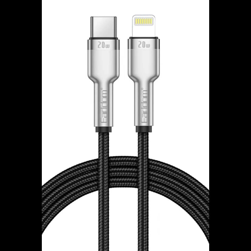 Earldom EC-PD01i 1M 20W Type-C to Lightning PD Hızlı Şarj Kablosu - Siyah