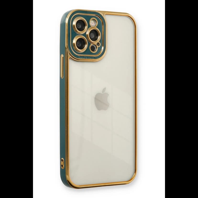 Newface Apple iPhone 12 Pro Max Kılıf Liva Lens Silikon - Yeşil