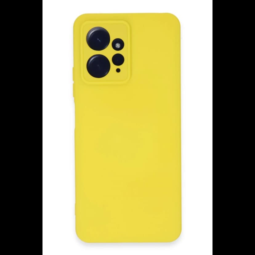 Newface Xiaomi Redmi Note 12 4G Kılıf Nano içi Kadife Silikon - Sarı