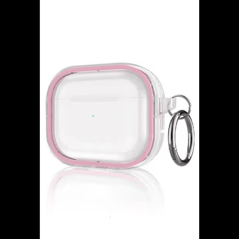 Movenchy Apple Airpods Pro 2 (2.nesil) Shiny Şeffaf Kılıf - Pembe