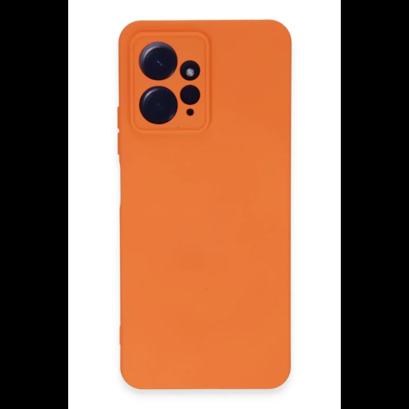 Newface Xiaomi Redmi Note 12 4G Kılıf Nano içi Kadife Silikon - Turuncu