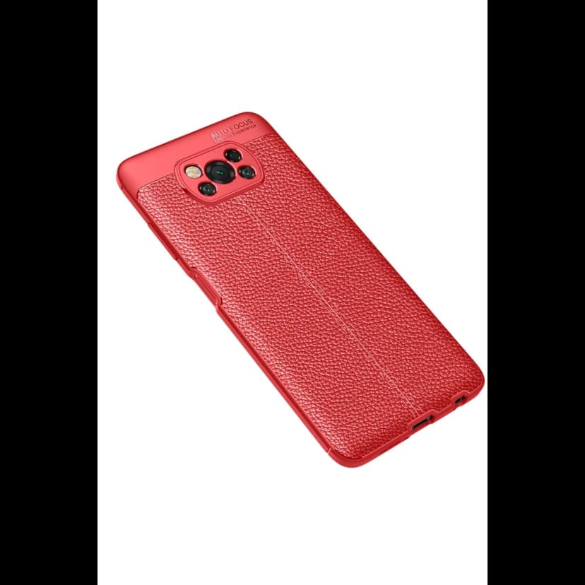 Newface Xiaomi Pocophone X3 Kılıf Auto Focus Kapak - Kırmızı