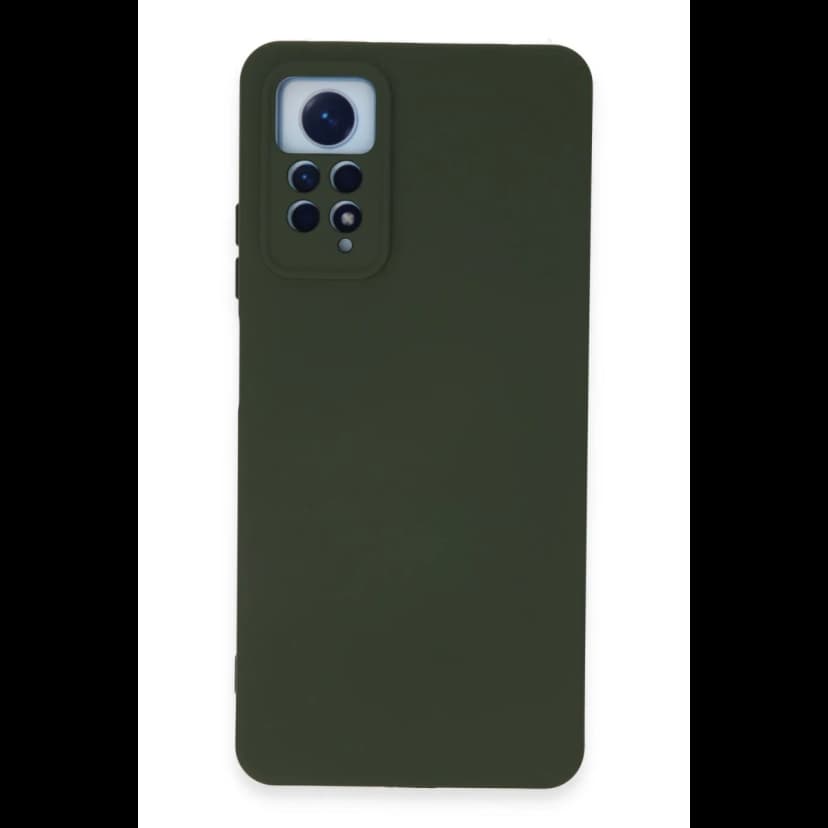 Newface Xiaomi Redmi Note 12 Pro 4G Kılıf Nano içi Kadife Silikon - Koyu Yeşil
