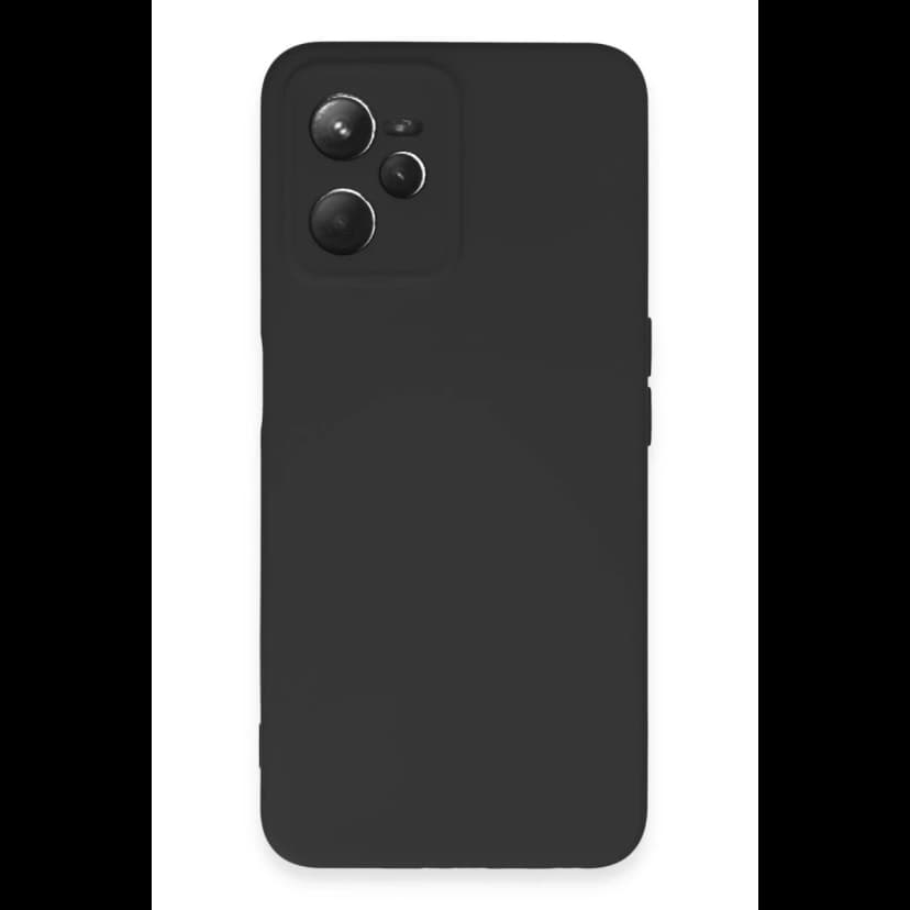 Newface Realme C35 Kılıf Nano içi Kadife Silikon - Siyah