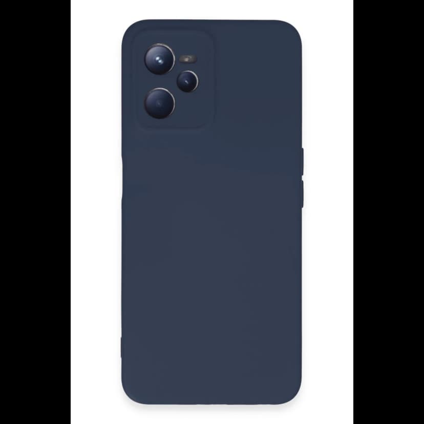 Newface Realme C35 Kılıf Nano içi Kadife Silikon - Lacivert