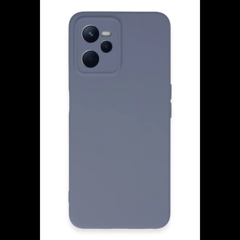 Newface Realme C35 Kılıf Nano içi Kadife Silikon - Gri
