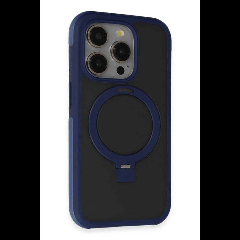 Joko Apple iPhone 15 Pro Max Zorda Airbag Magsafe Standlı Kapak - Lacivert