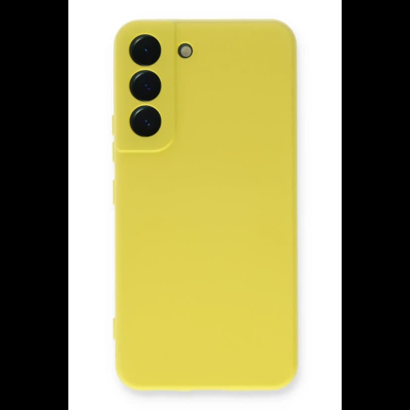 Newface Samsung Galaxy S22 Plus Kılıf Nano içi Kadife Silikon - Sarı