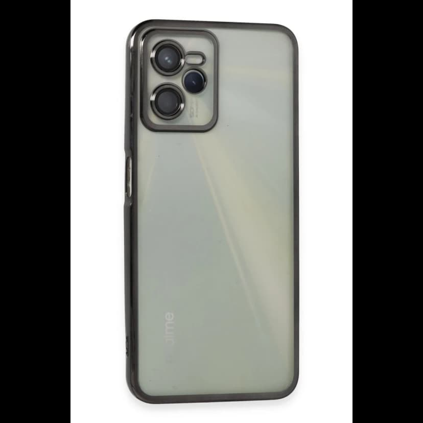 Newface Realme C35 Kılıf Razer Lensli Silikon - Siyah
