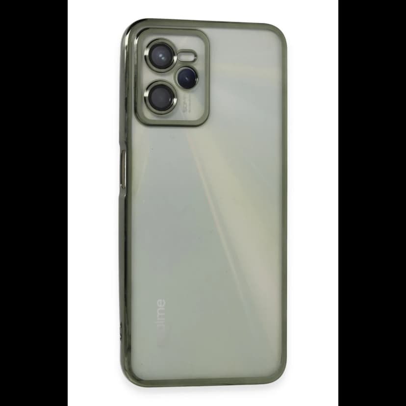 Newface Realme C35 Kılıf Razer Lensli Silikon - Yeşil