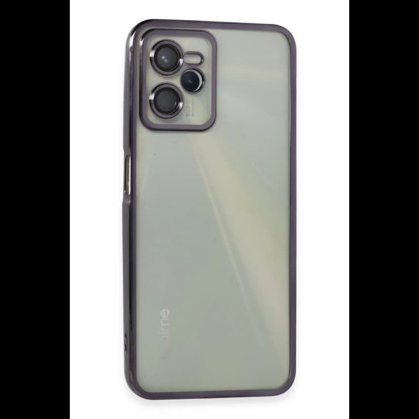 Newface Realme C35 Kılıf Razer Lensli Silikon - Mor