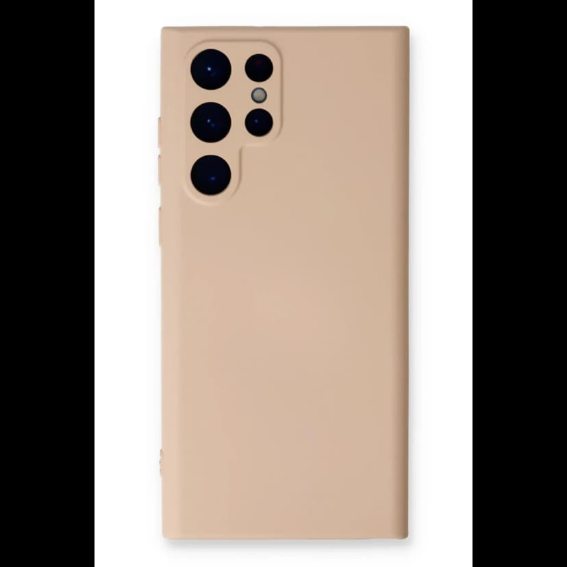 Newface Samsung Galaxy S22 Ultra Kılıf Nano içi Kadife Silikon - Pudra